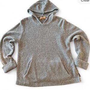 Woolrich Women’s Knit Hoodie Sweater Blue Peacock Heather Size M Soft